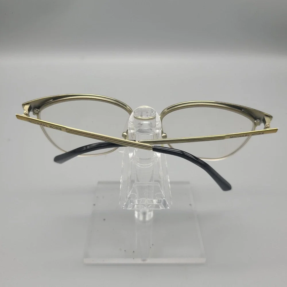 Michael Kors MK3018 Nao Eyeglasses Black Gold Cat Eye Frames 54-17-140 1195